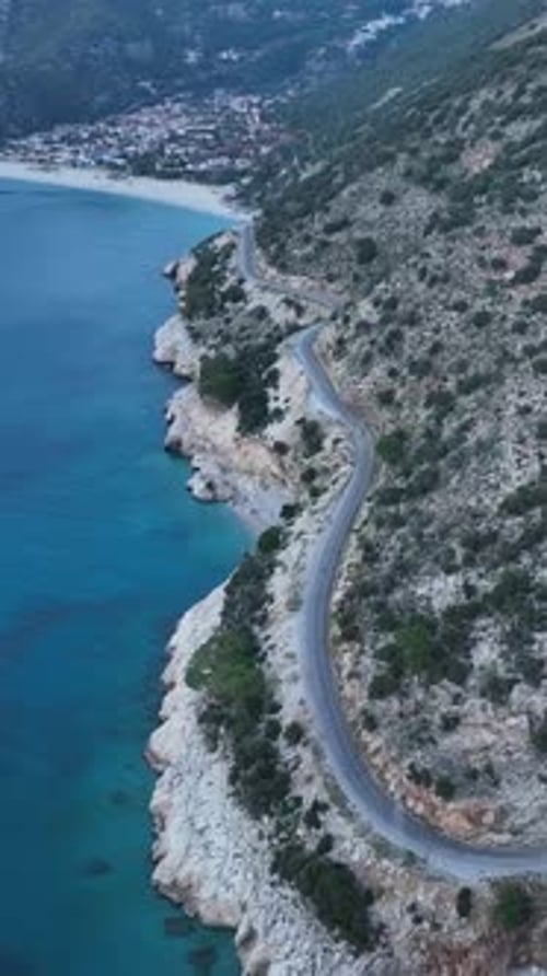Drone view of beach and sea textures