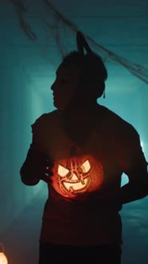 The Masked Zombie Searching In The Tunnel