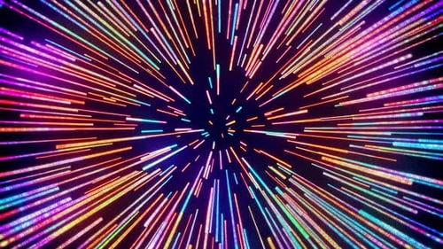 Fond de pistes de mouvement Hyperspeed au néon vibrant