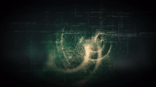 Futuristischer Datenmatrix-Simulations-HUD-Bildschirm 03