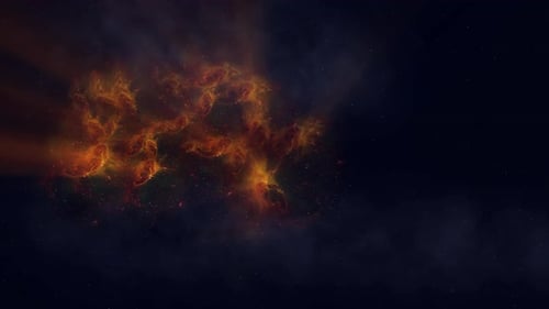 Dynamic Cosmic Fiery Nebula Energy Background Loop