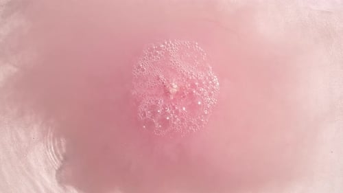 Pastel Pink Water with Bubbles