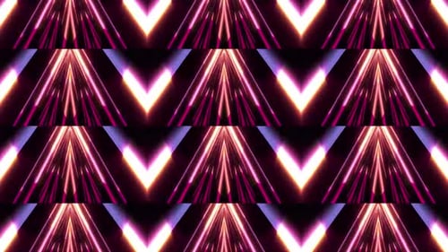 Abstract Heart Shape Lights Animation