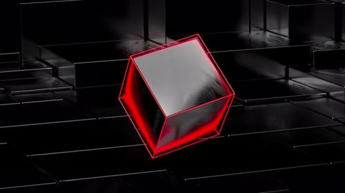 Abstract Glow Cube Loop