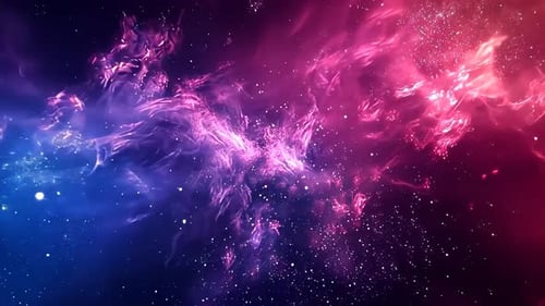Des nébuleuses vibrantes dansent à travers le cosmos, mettant en scène des nuages tourbillonnants de poussière cosmique et de lumière stellaire