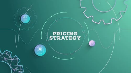 Infografik Preisstrategie Grüner Hintergrund in Schleife