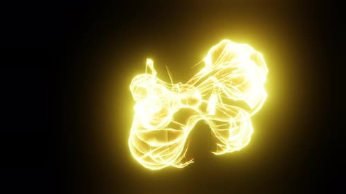 Brightly Colorful Glowing Abstract Pulsation Veil to the Rhythm of the Music 3d Render. Vj Loop