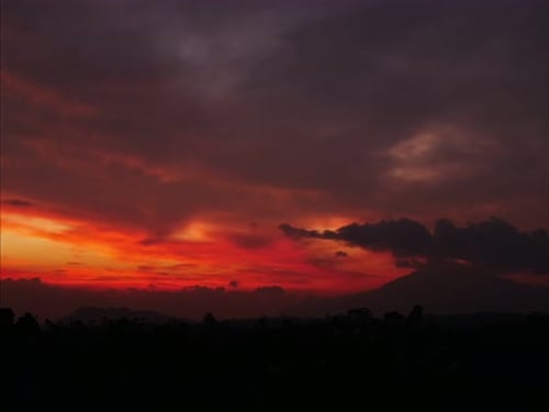 Aerial View of a Spectacular Sunset