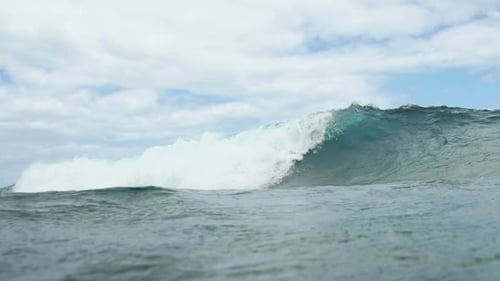 Crashing Ocean Wave Forming in the Sea