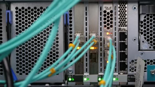 Server Back Panel with Network Connections