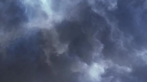 Dramatic, Ominous Storm Clouds Fill Dark Skyscape