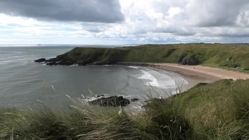 Hackley Bay and Aberdeenshire coastline looking towards Aberdeen