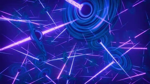 Neon Line with VJ loop tunnel background