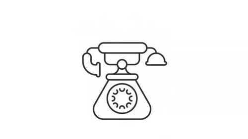 Animated dial telephone icon
