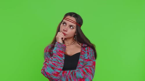 Young Woman Thinking and Having an Idea
