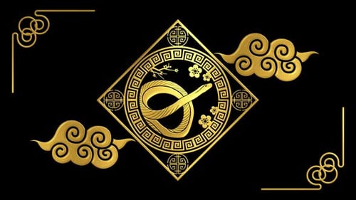 Golden Snake Zodiac Decoration for Lunar New Year Celebration