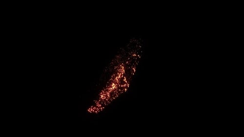 Fiery Glowing Particle Trail Element
