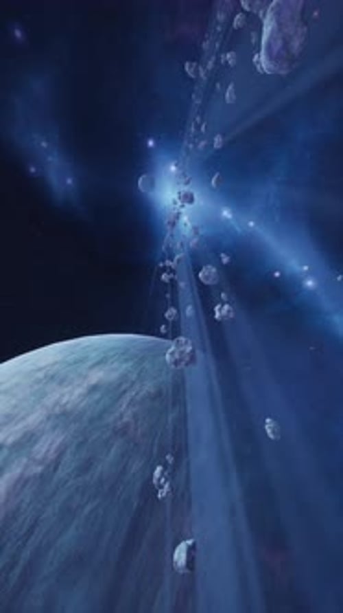 a Large Cluster of Asteroids Near an Unknown Planet Vertical