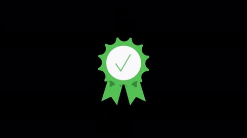 Verified Checkmark Badge. Verification Concept Animation Video - Transparent