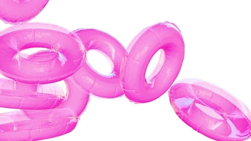 Transição transparente de animação 3D Pool Float