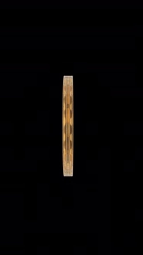 Glass Coin Vertical On Alpha Channel