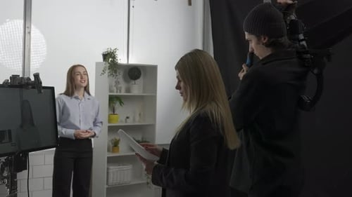 Women Presenting in a Studio