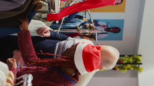 Senior Man Shopping in Store During Holiday Season