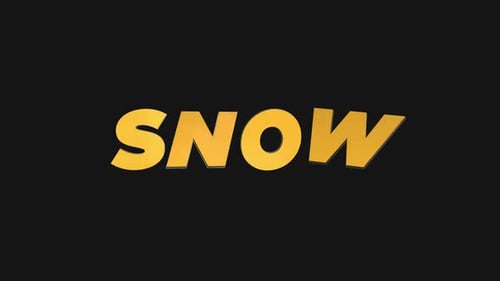 Canal alpha de texte 3D Snow