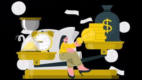 Financial Scale Time or Money with Alpha Channel