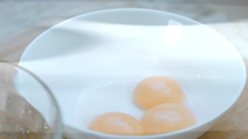 Egg Yolks in a Bowl Ready for Cooking