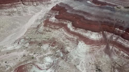 Amazing Barren Eroded Sandstone Hills in Utah Desert Which Looks Like Another Planet Landscape, Aeri