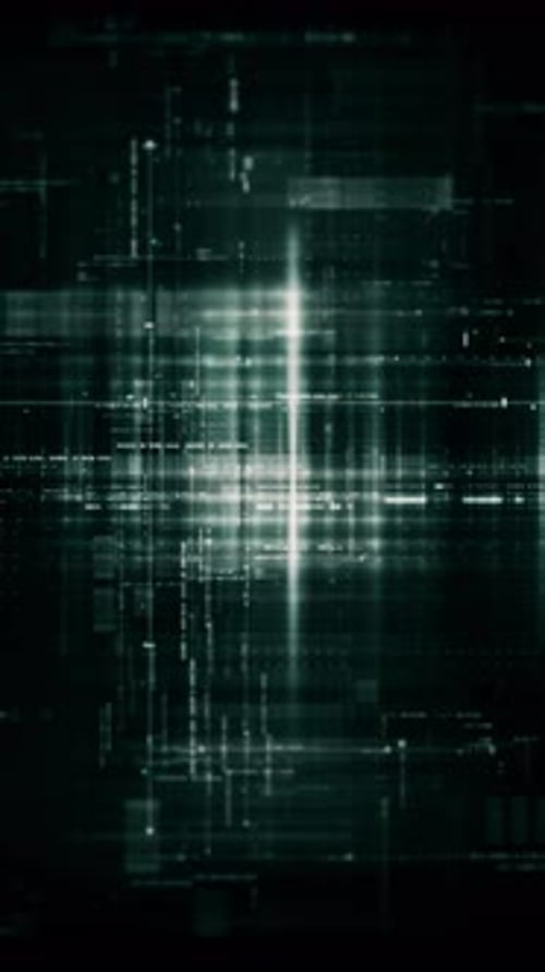 Futuristic Vertical Data Stream Grid Technology Background