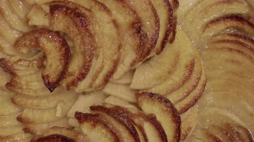 Delicious Fresh Apple Tart Close Up Display