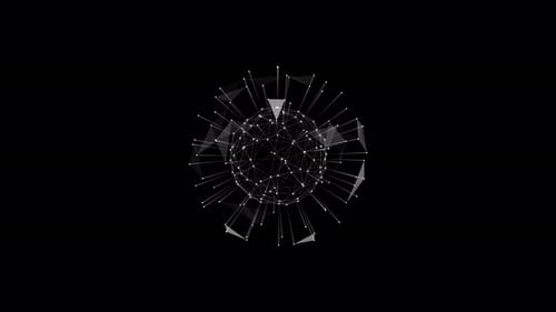 Geometric Digital Plexus Flying Through A Complex Digital Network Technology Big Data