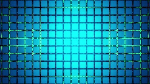 Cubic Wall With Multicolored lights Reflected Vj Loop Background