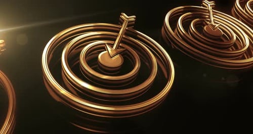 Target business strategy metal symbol loop concept