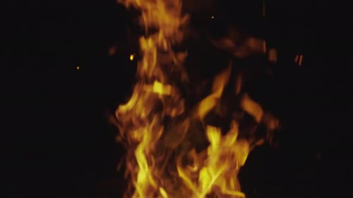 Fire and flames from burning rubber