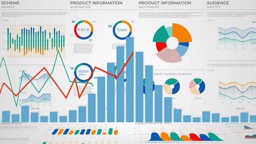Business Dashboard Showing Data Analysis and Financial Report