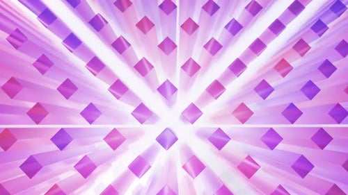 Abstract Geometric Diamond Tunnel with Radiant Light Rays