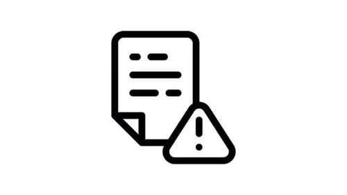 Minimalist Document Error Warning Icon Animation