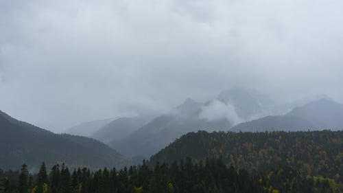 Timelapse Snow Capped Mountain Peaks