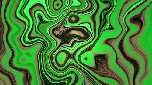 Dynamic Green Abstract Liquid Flowing Lines Background