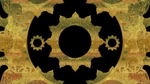 Luxury Mandala Circle Animation Golden Background