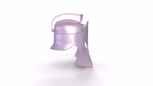 Old helmet 3d object rotating loop