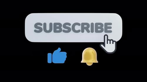 Social Media Subscribe Like and Bell Button Animation
