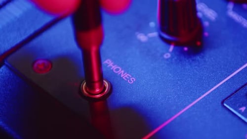 Headphone Jack Plugs Into Audio Mixer