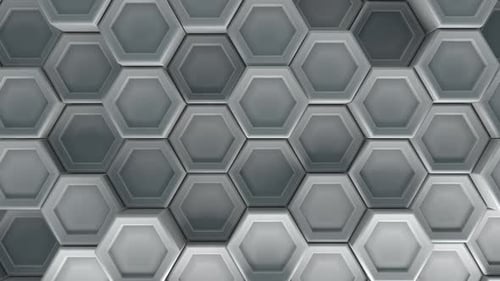 Langsame weiße Hex-Hintergrundschleife