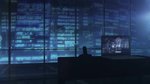 Corporate Laptop With Artificial Intelligence