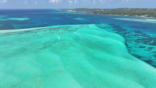 Blue Bay Water At San Andres In Providencia Y Santa Catalina Colombia.