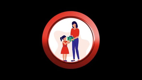 Mothers Day Gift Giving Loop Animation